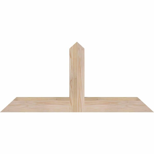 Ekena Millwork Portland Smooth Timber Gable Bracket, Douglas Fir, 36"W x 16"H x 1 1/2"D x 3 1/2"F, 11/12 Pitch GBW036X16X0204POR00SDF - main